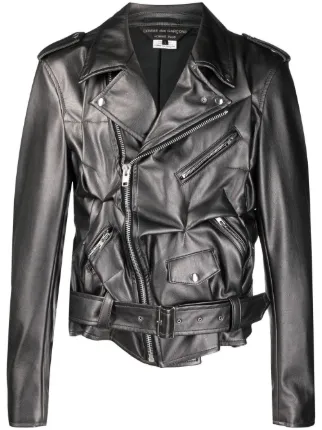 Comme Des Garçons Homme Plus Crushed Artificial Leather Jacket 