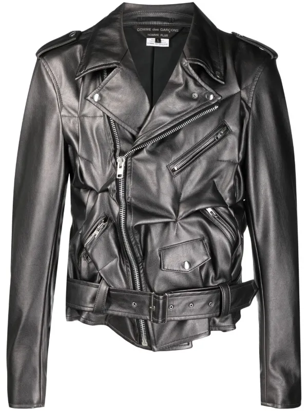 Comme Des Garçons Homme Plus Crushed Artificial Leather Jacket