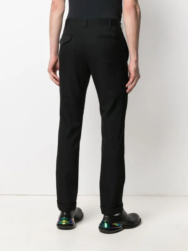 wool gabardine cuffed trousers 