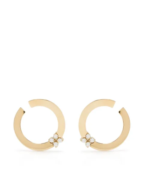 Roberto Coin 18kt yellow gold diamond Love in Verona earrings