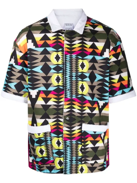 COUNTY OF MILAN geometric-print short-sleeve shirt