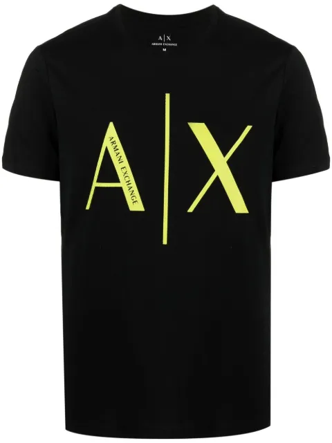 Shop Armani Exchange Logo Print Cotton T Shirt With Express Delivery Farfetch