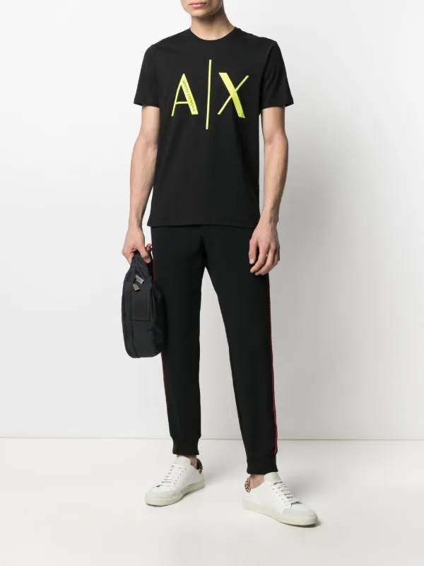 Shop Armani Exchange Logo Print Cotton T Shirt With Express Delivery Farfetch