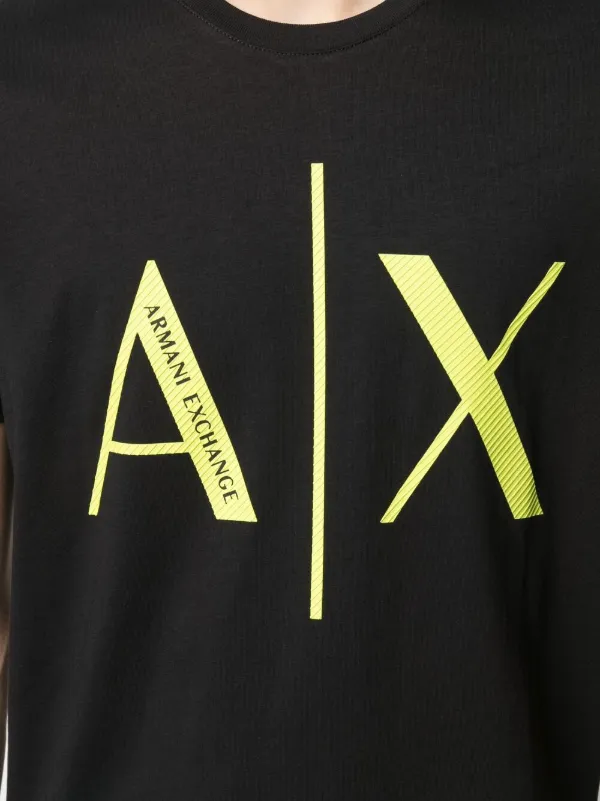 Shop Armani Exchange Logo Print Cotton T Shirt With Express Delivery Farfetch