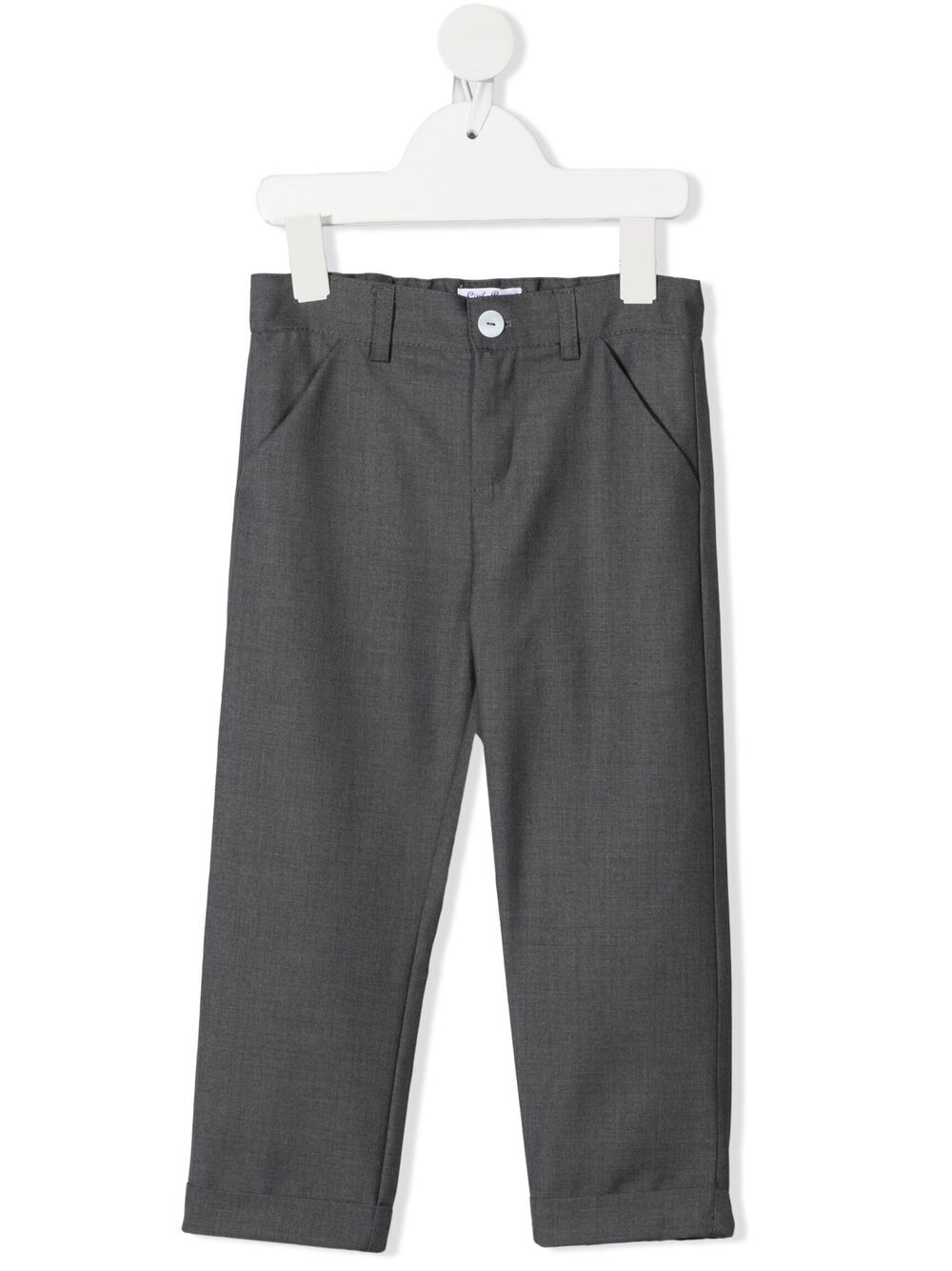 Little Bear Kids' Slim-cut Tailored Trousers In Grey