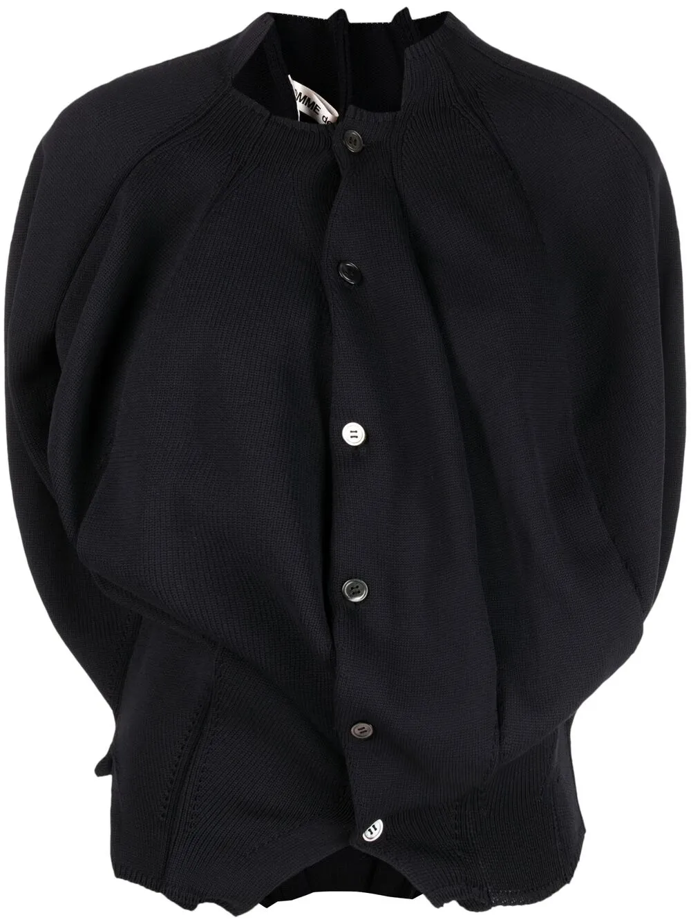 Comme Des Garçons кардиган с короткими рукавами и складками