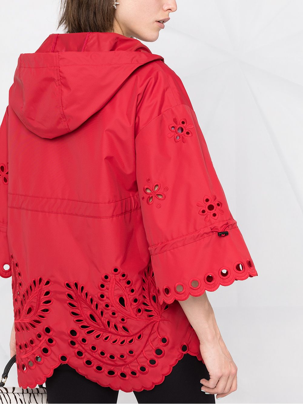 фото Red valentino floral embroidery hooded jacket