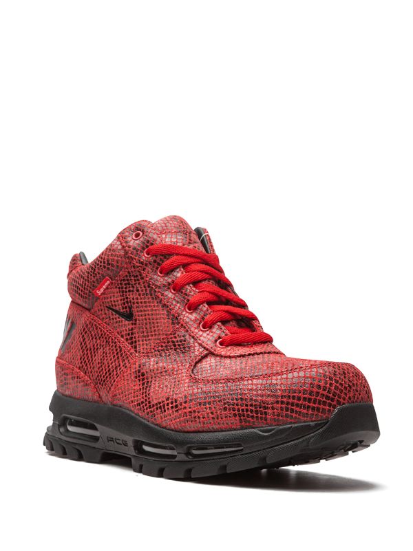 Red 2024 snakeskin sneakers