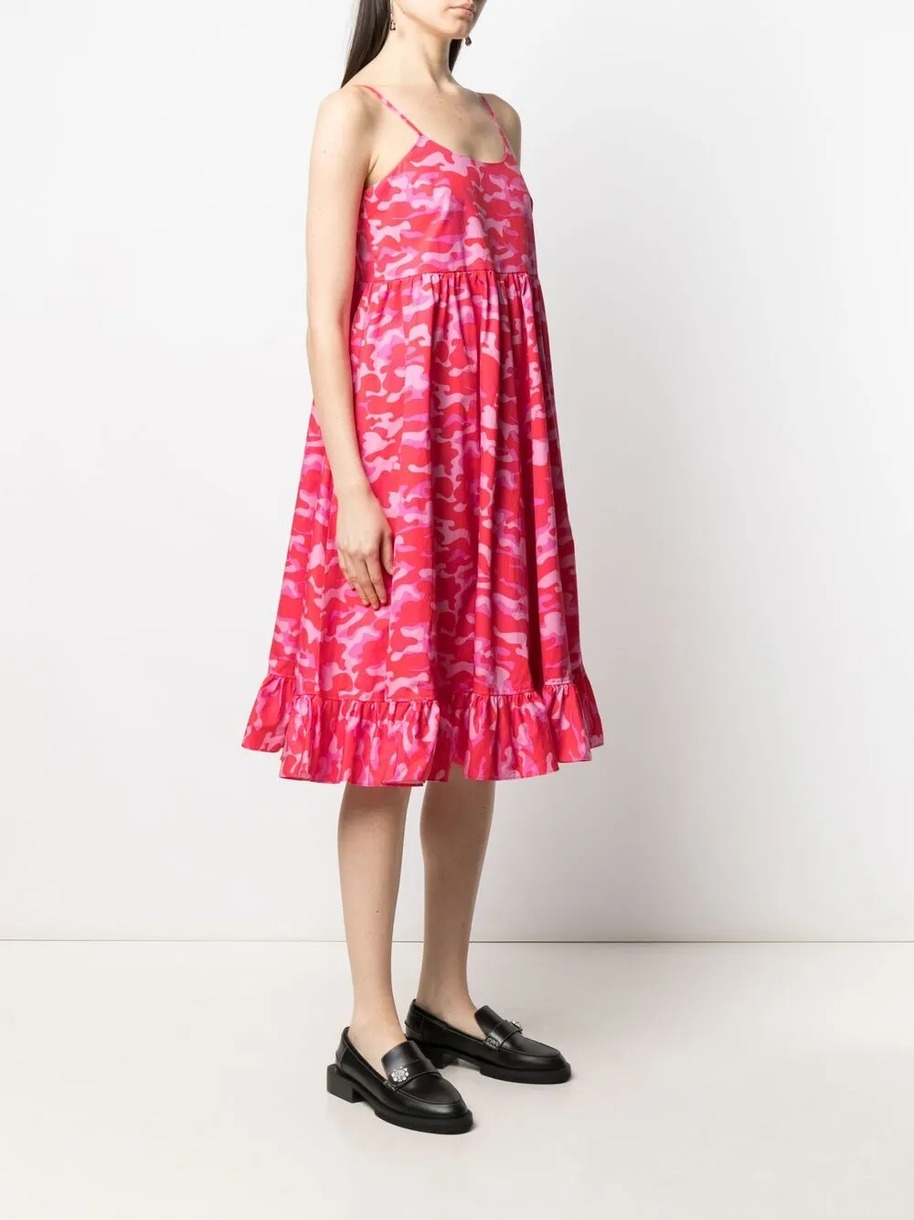 фото Comme des garçons girl платье с оборками и камуфляжным принтом