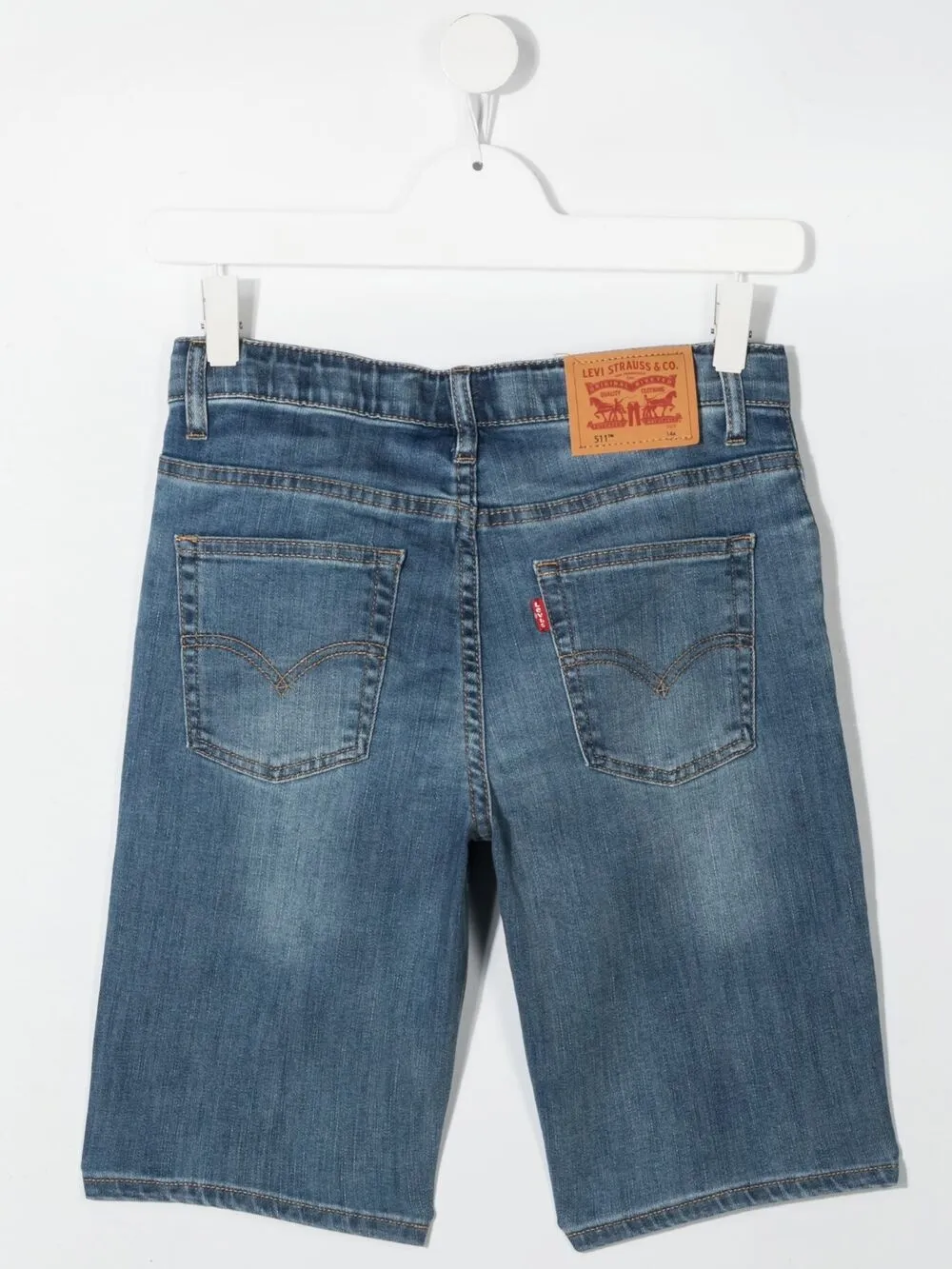 фото Levi's kids джинсовые шорты с логотипом