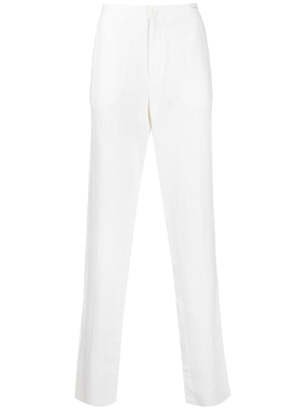 Ermenegildo Zegna Straight-leg Linen Trousers In White