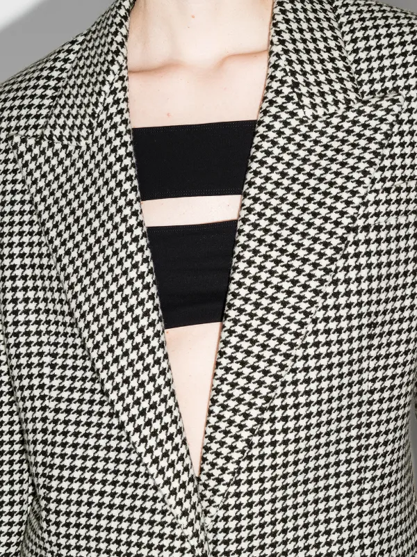 houndstooth wool-cashmere blazer 
