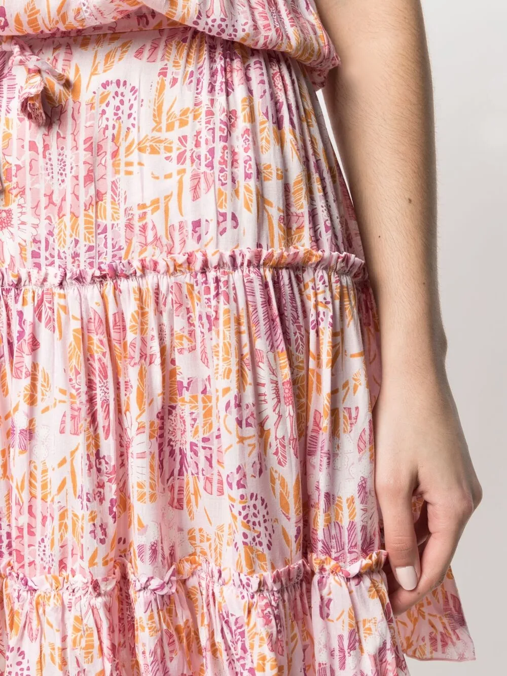 фото Poupette st barth платье-трапеция с цветочным принтом