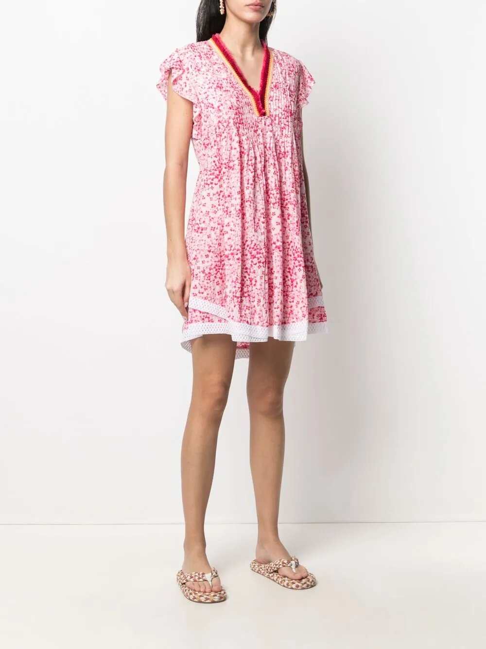 POUPETTE ST BARTH FLORAL SHIFT MINI DRESS