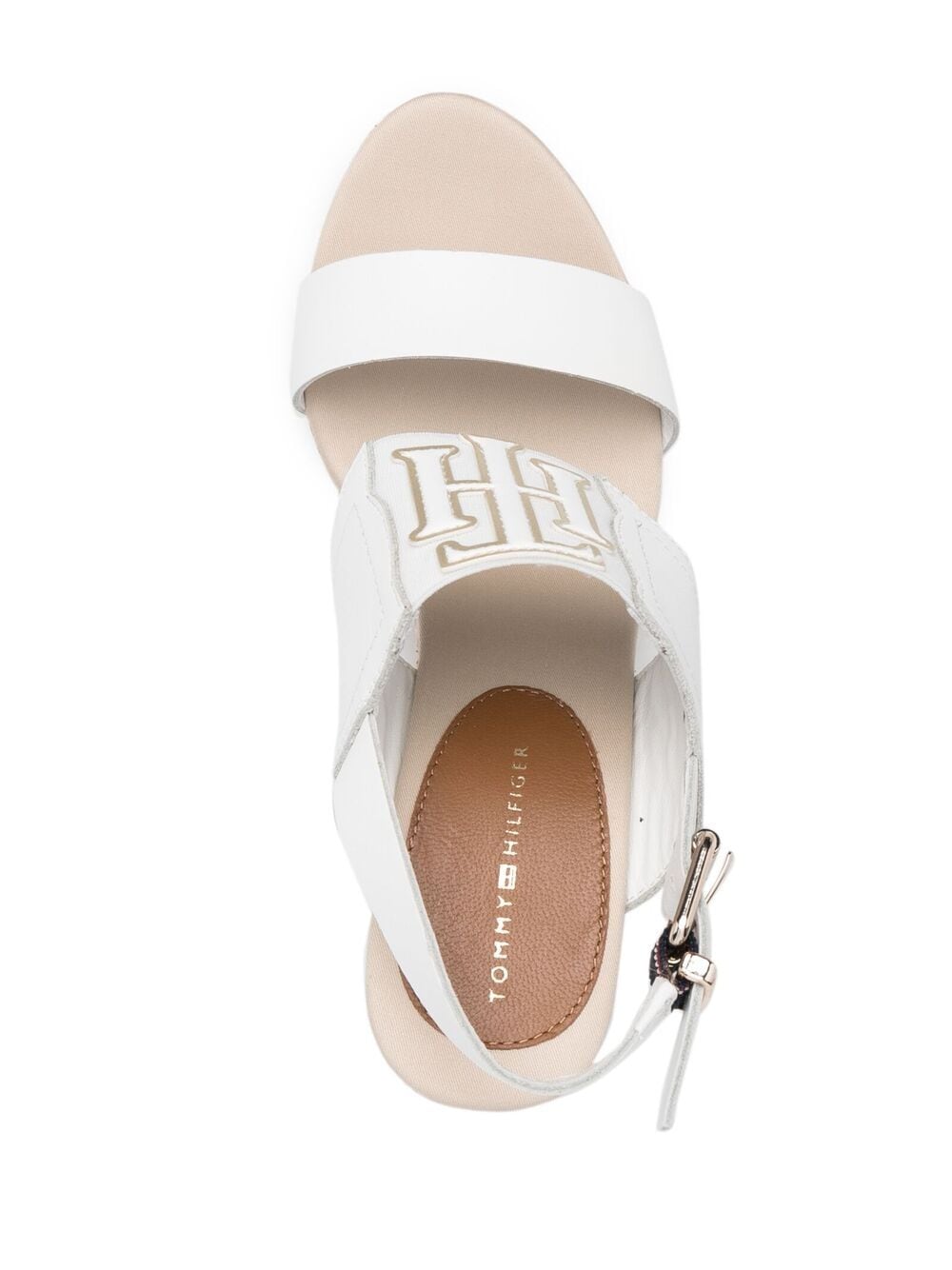 Shop Tommy Hilfiger High Wedge Espadrille Sandals In White