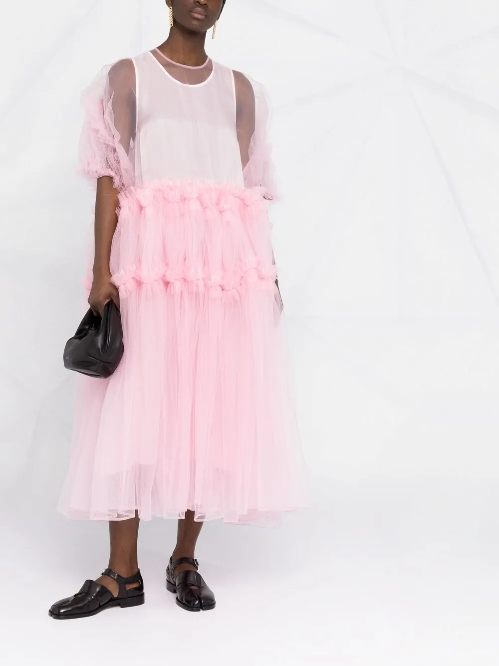 фото Comme des garçons noir kei ninomiya платье из тюля с оборками