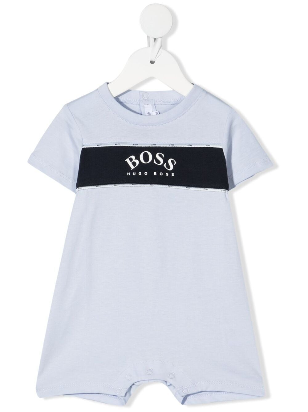 Bosswear Babies' Logo Panel Cotton Shorties In 蓝色