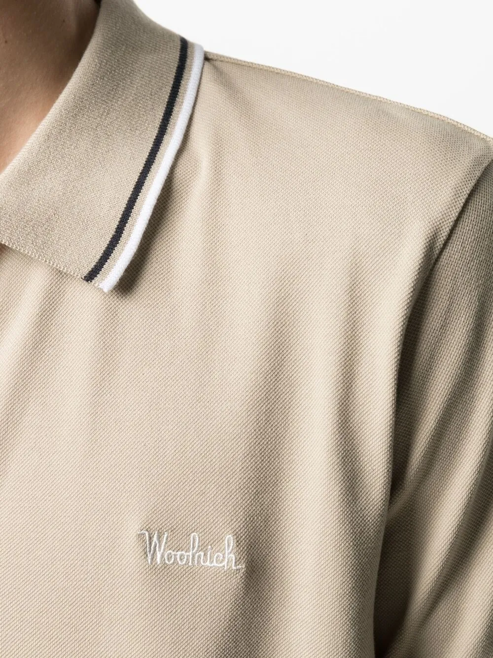фото Woolrich рубашка поло с вышитым логотипом