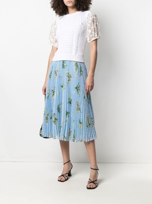 RED Valentino Floral Skirt - Farfetch