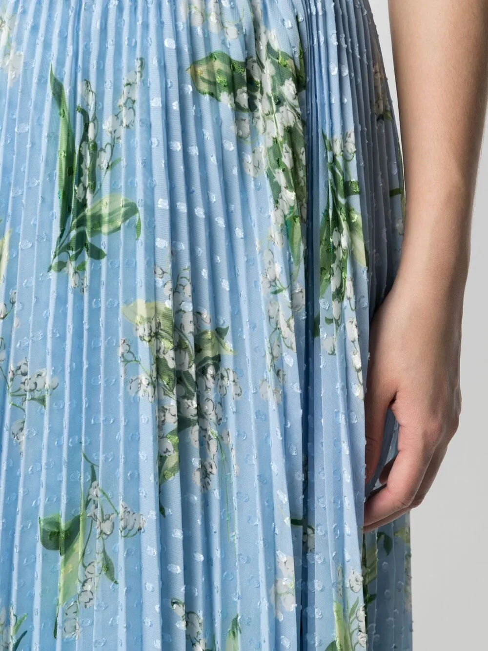 фото Red valentino плиссированная юбка с цветочным принтом