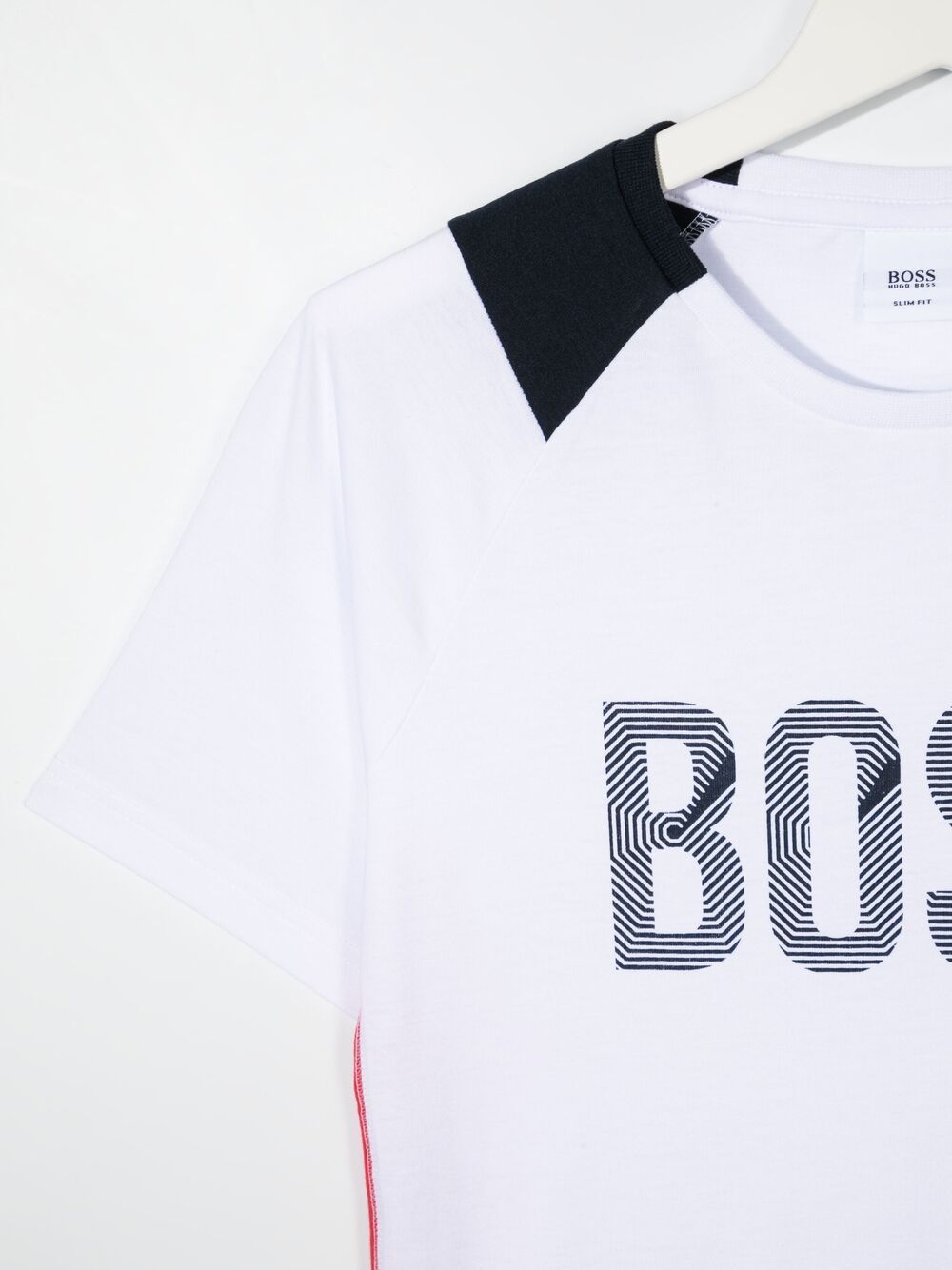 фото Boss kidswear футболка в стиле колор-блок с логотипом