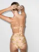 Adriana Degreas seashell-print strapless high-waist bikini