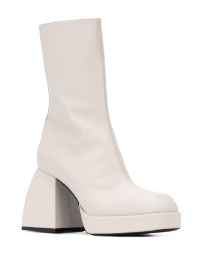 nodaleto white boots