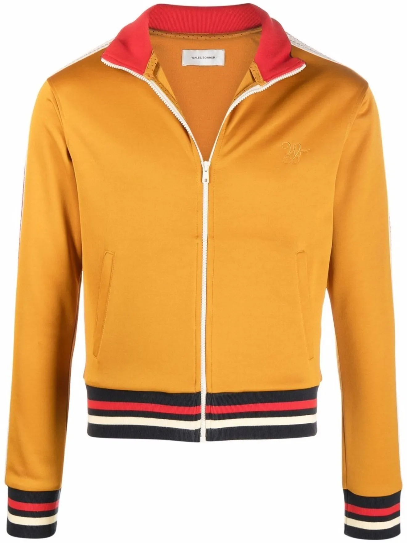 Wales Bonner Sunlight zip-up track jacket yellow | MODES