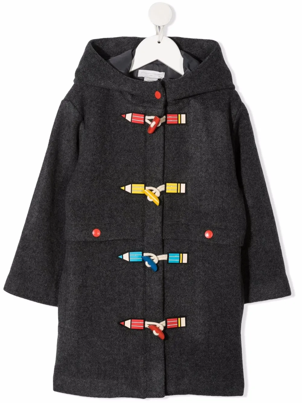 

Stella McCartney Kids abrigo con botones de trenca - Gris