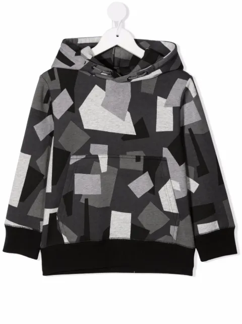 Stella McCartney Kids geometric camouflage hoodie