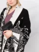 Alanui intarsia-pattern knitted cape
