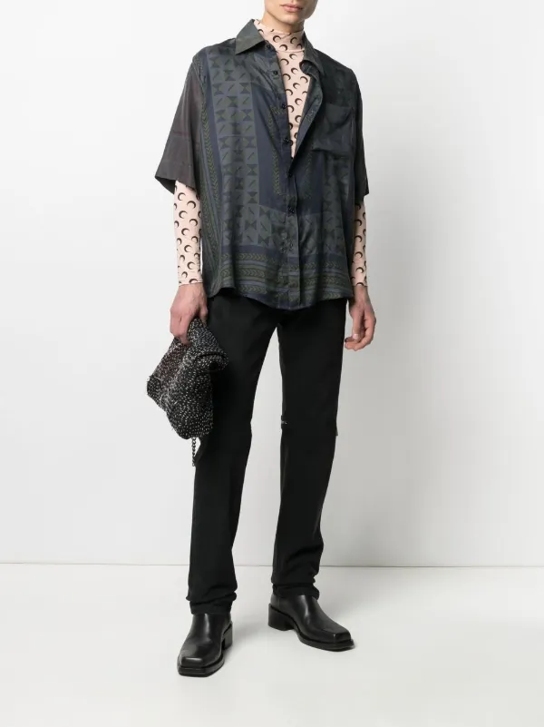 Shop Marine Serre moon-print jumper 