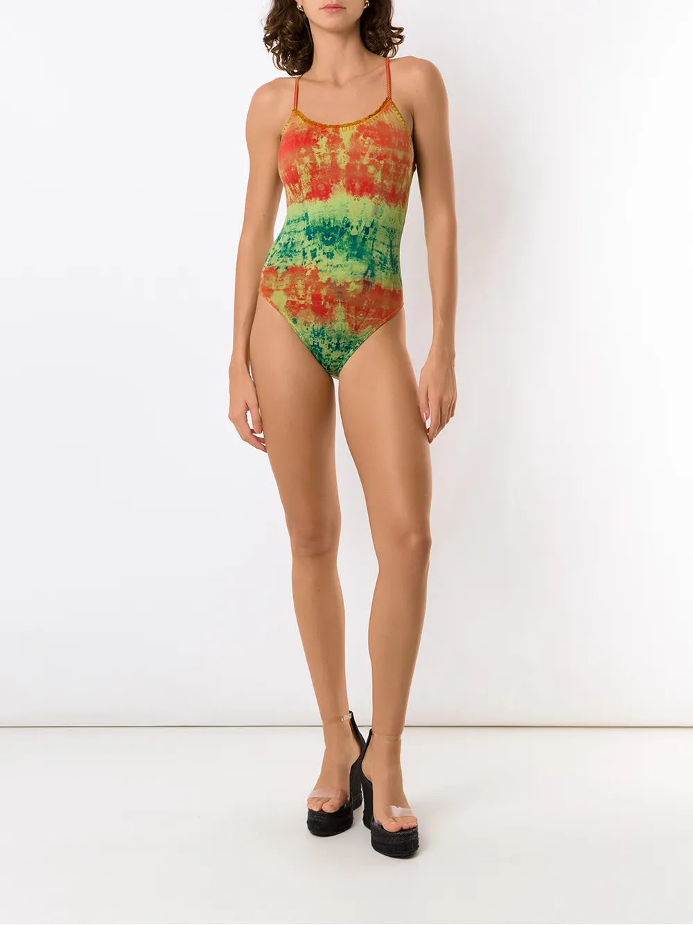 Amir Slama Badpak met tie-dye print - Veelkleurig