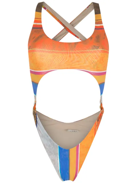 Amir Slama traje de baño con rayas estampadas