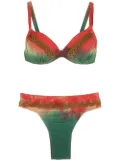 Amir Slama embroidery Tie Dye bikini set - Multicolour