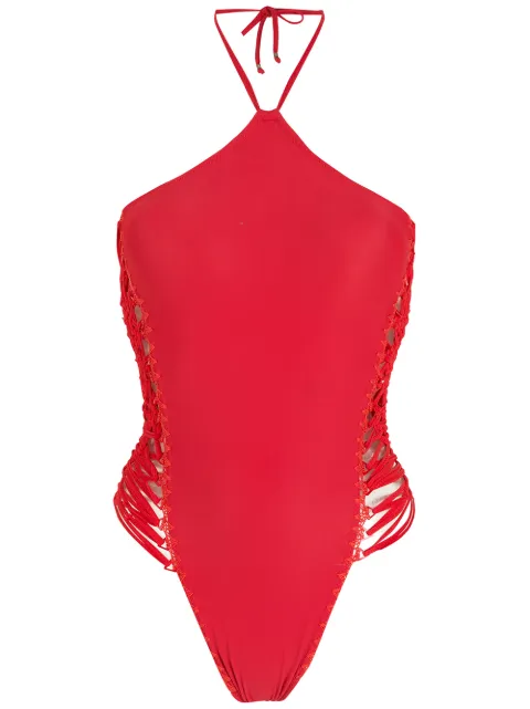 Amir Slama macreme-details swimsuit