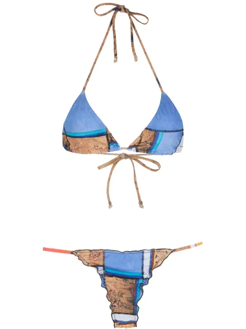 Amir Slama striped print Eco bikini set