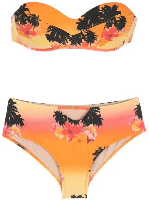 Amir Slama bikini con estampado Ilha de Hibiscus