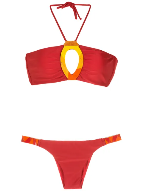 Amir Slama embroidered fibreglass bikini set