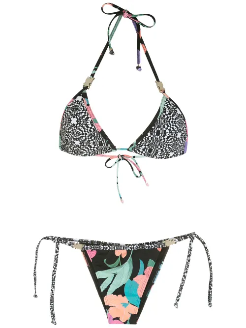 Bikini à imprimé Hibiscus - Amir Slama - Modalova