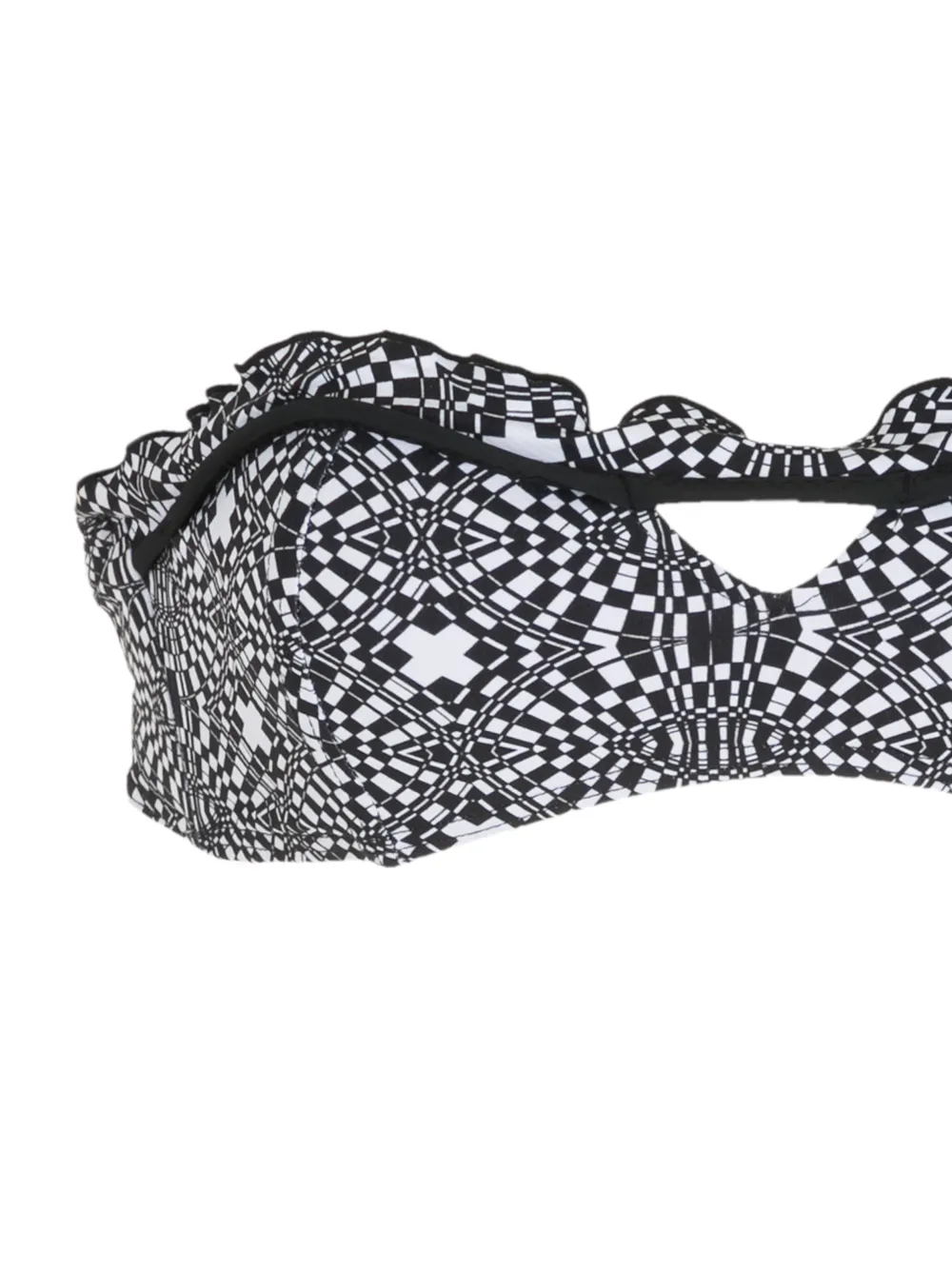 Amir Slama Striped Print Bikini Set In Black