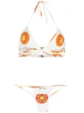 Amir Slama print Sol bikini set - White
