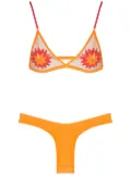 Amir Slama embroidery Sol bikini set - Orange