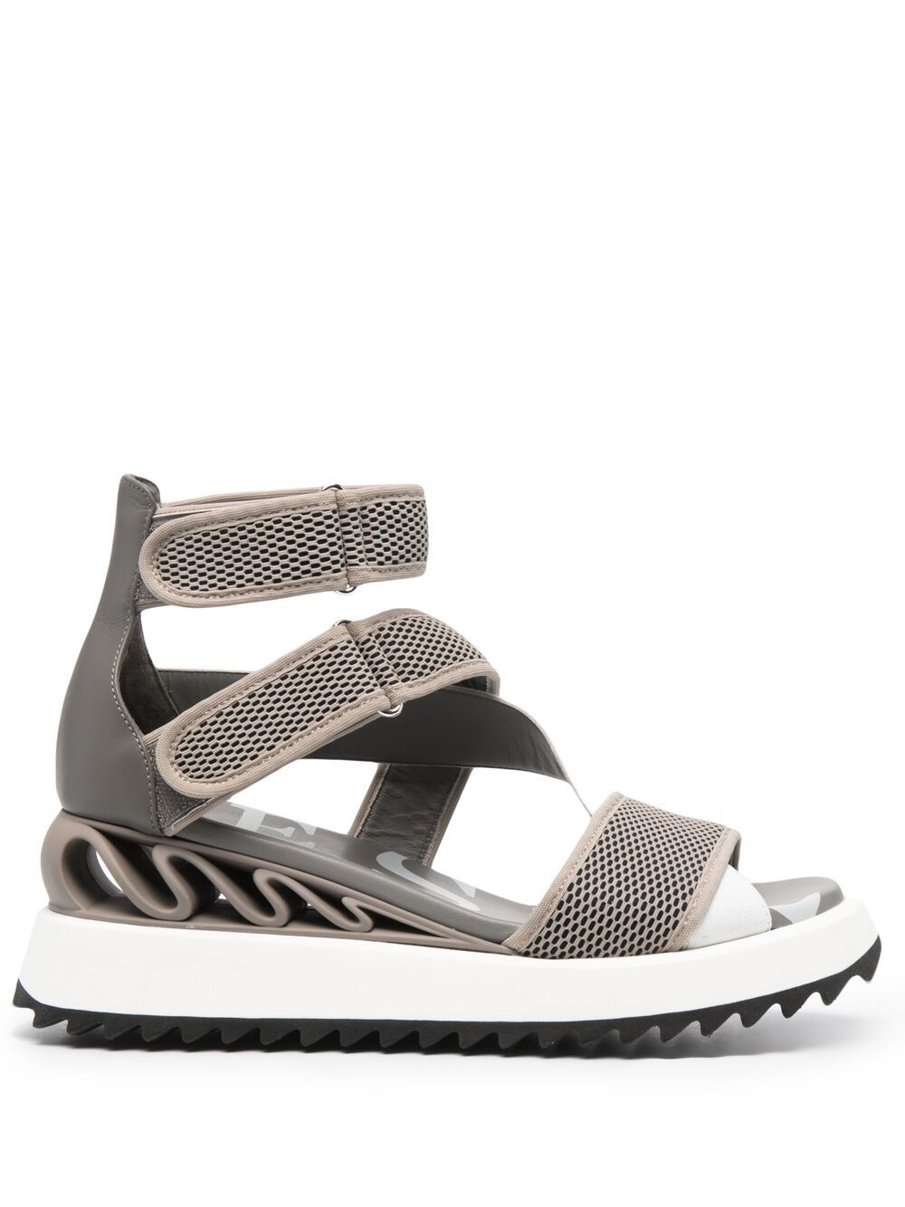 Le Silla Yui Wave Sandals In Grey