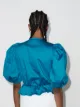 Adriana Degreas puff sleeve peplum bodysuit