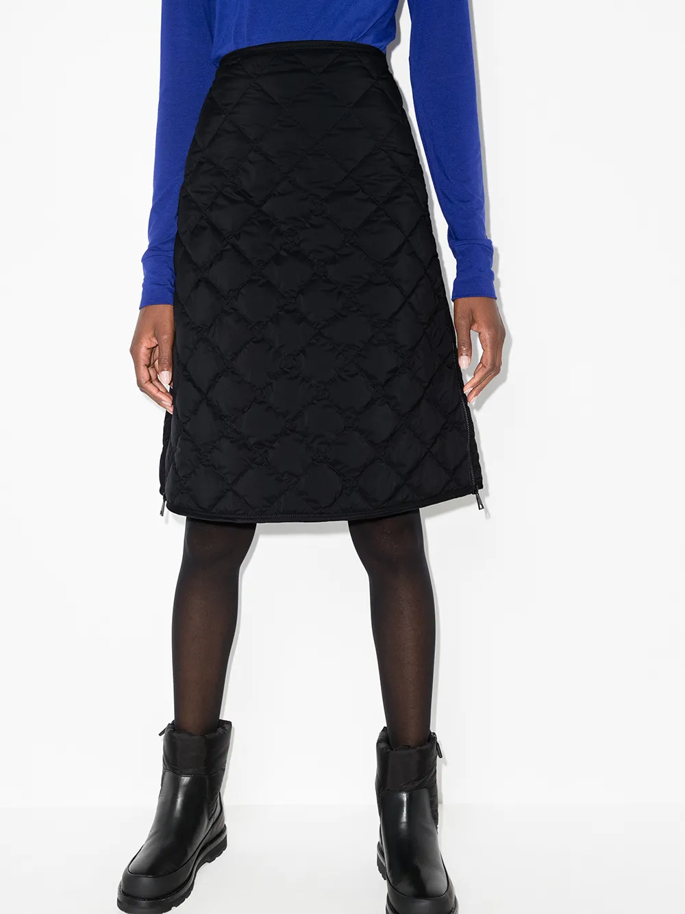Image 2 of Moncler quilted A-line skirt