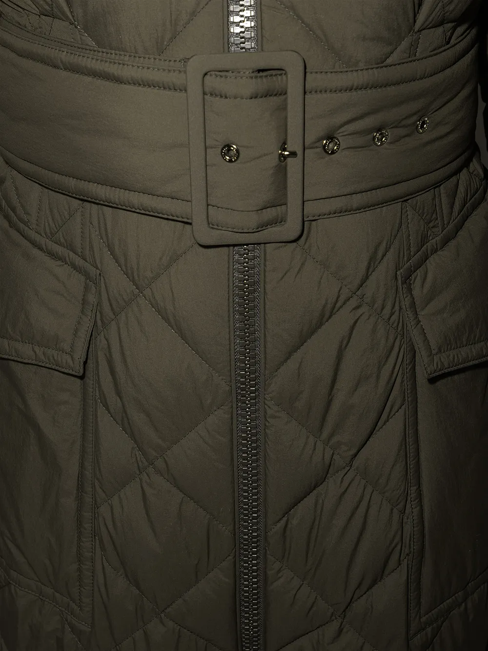 фото Moncler пуховик caprier с поясом