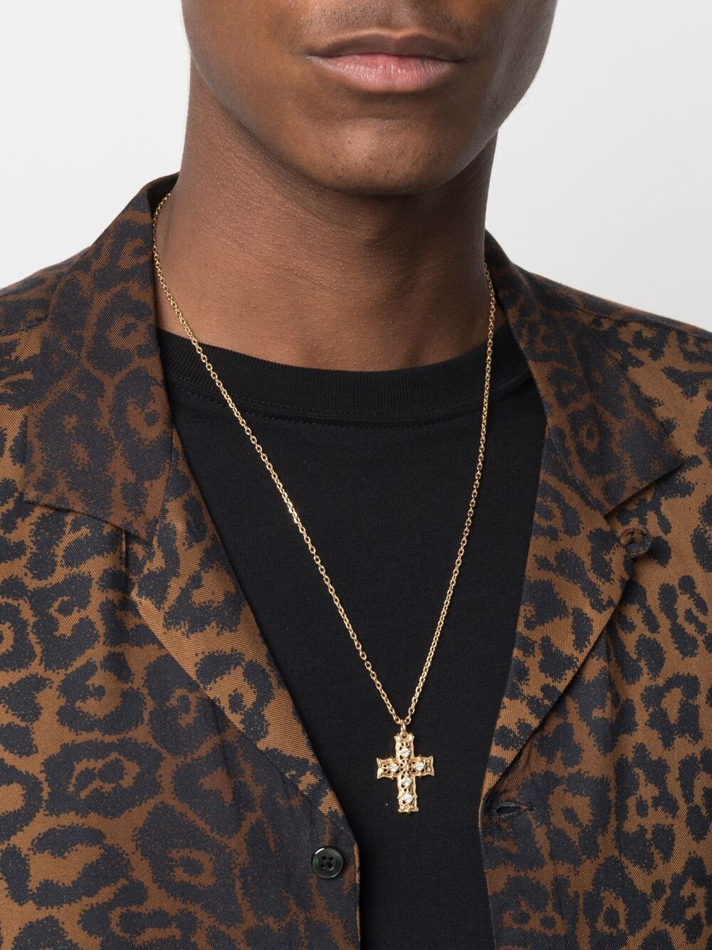 Shop Emanuele Bicocchi Diamond Cross Pendant Necklace In Gold
