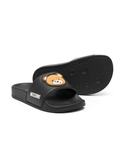 moschino teddy slides