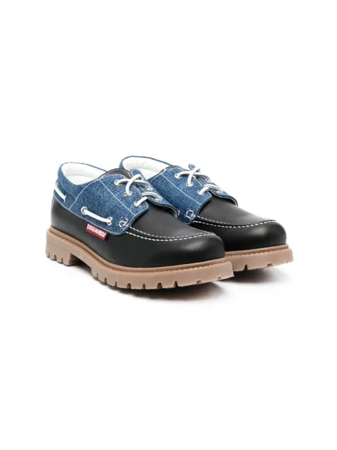 Dsquared2 Kids حذاء برباط وخامات متباينة